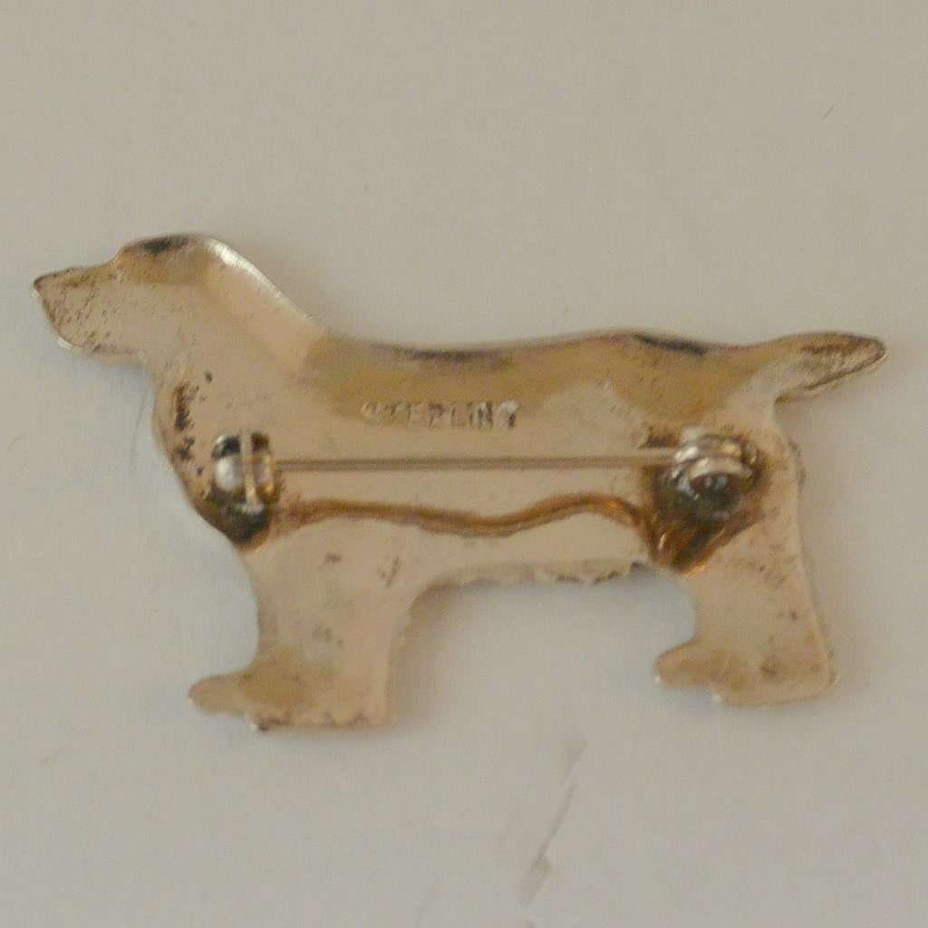 Vintage Sterling Silver Spaniel Dog Pin JWL-2182