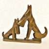 Hagenauer Art Deco Bronze Fox Terriers c. 1930's