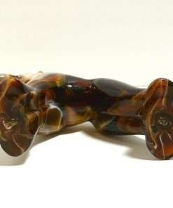 Heisey Imperial Caramel Slag Glass Airedale Dog 