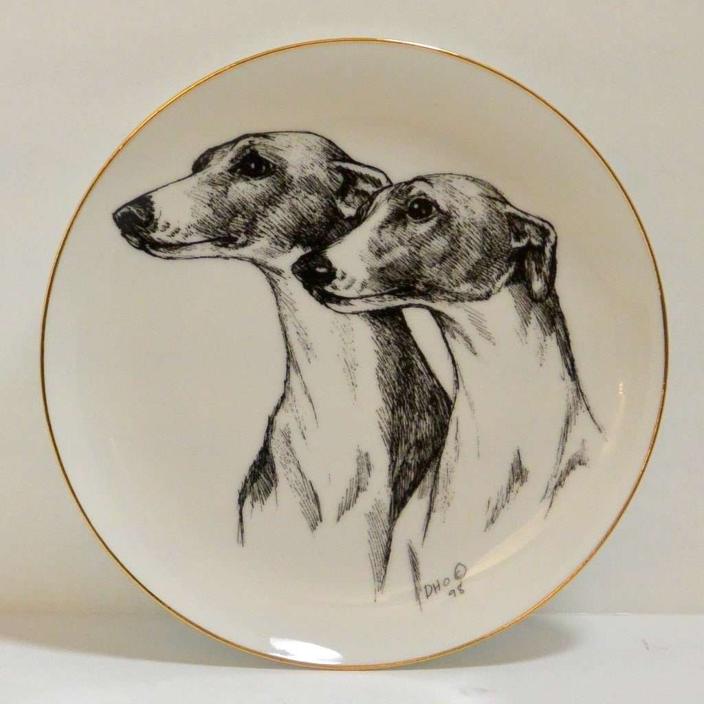 Greyhound/Whippet Decorative Plate #2 - A Dogs Tale Collectibles