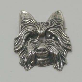 Sterling Silver Yorkshire Terrier Brooch 1