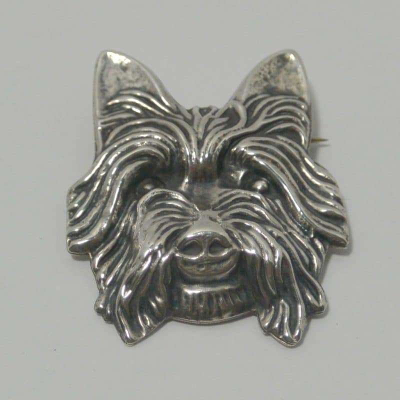 Sterling Silver Yorkshire Terrier Brooch 1