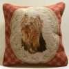 Yorkshire Terrier Needlepoint/Petit Point Pillow