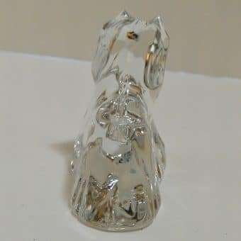 Baccarat Crystal Yorkshire Terrier Dog back