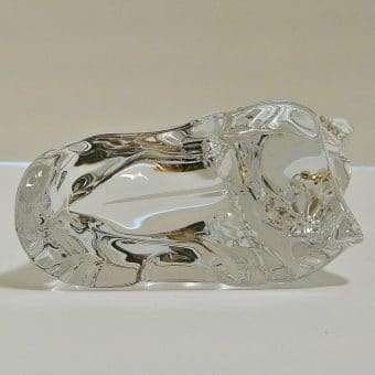 Baccarat Crystal Yorkshire Terrier Dog bottom