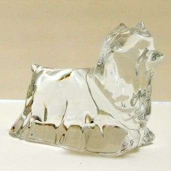Baccarat Crystal Yorkshire Terrier Dog