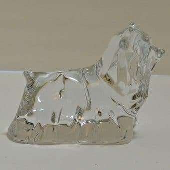 Baccarat Crystal Yorkshire Terrier Dog side 2