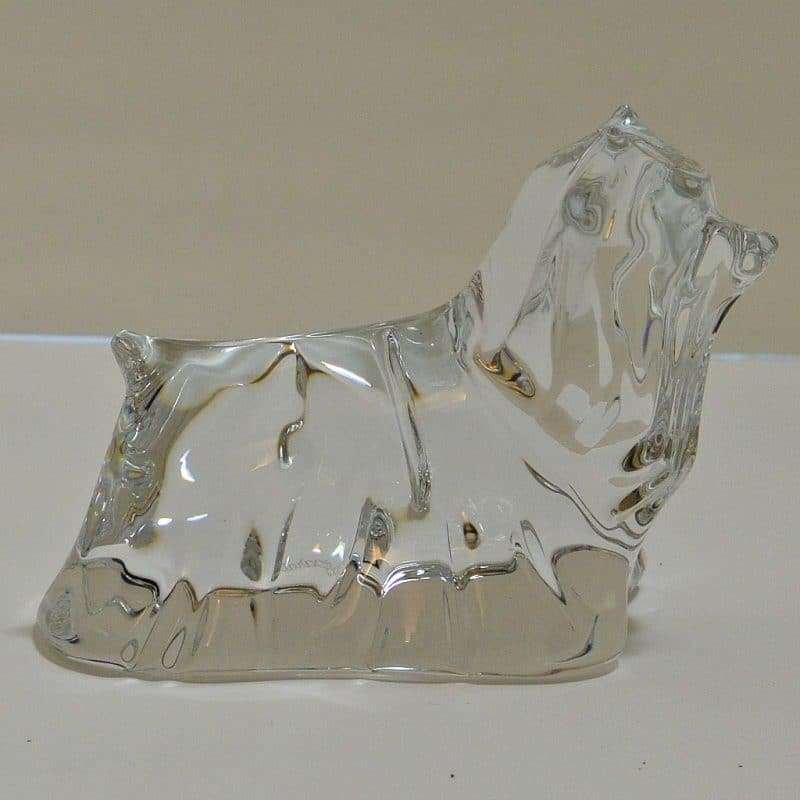 Baccarat Crystal Yorkshire Terrier Dog side 2