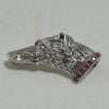 Sterling Silver Borzoi Dog Head Pin