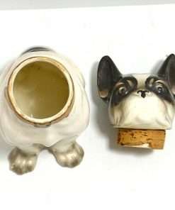 French Bulldog Decanter and Cup