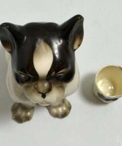 French Bulldog Decanter and Cup