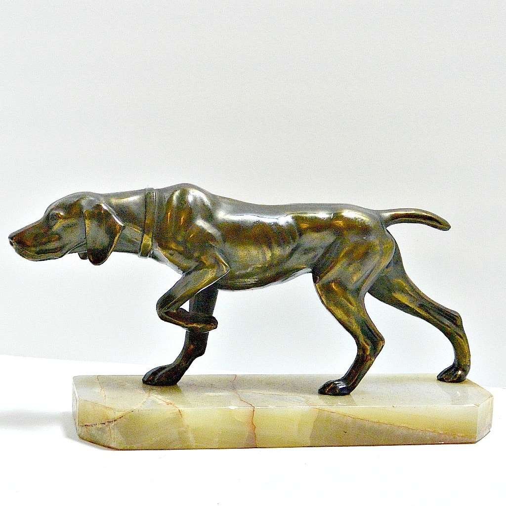 Vintage Pointer Dog Bookend BRZ-2213 #5 - A Dogs Tale Collectibles