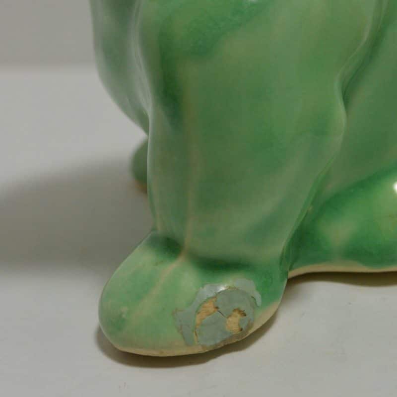 Morton Pottery Pair of Bulldog Planters Chip
