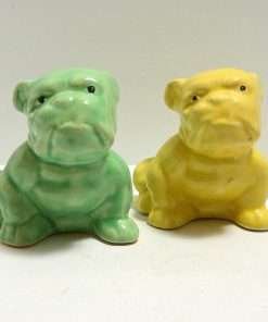 Morton Pottery Pair of Bulldog Planters