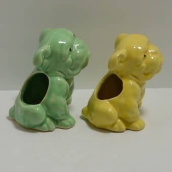 Morton Pottery Pair of Bulldog Planters 2