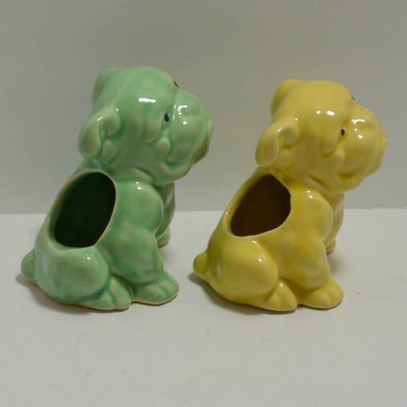 Morton Pottery Pair of Bulldog Planters 2