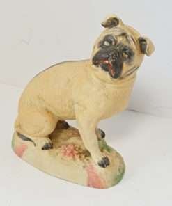 Alternative view of Antique Bisque Pug Dog Germany c.1870