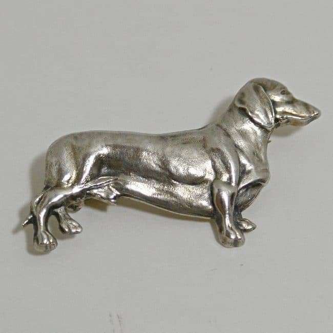 Vintage Sterling Silver Dachshund Pin