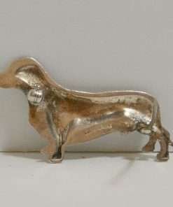 Vintage Sterling Silver Dachshund Pin Back
