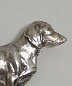 Vintage Sterling Silver Dachshund Pin Close
