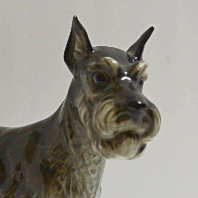 Hutschenreuther Porcelain Schnauzer Dog Figurine Collectible