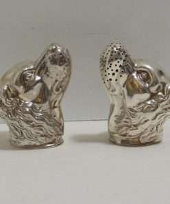 Sterling Silver Dog Salt and Pepper