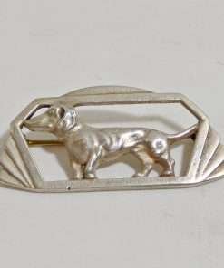 Art Deco Sterling Silver Dachshund Pin