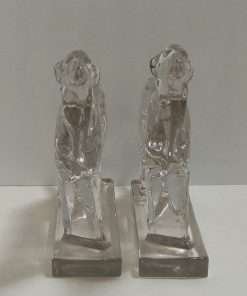 Viking Glass Borzoi Bookends Front