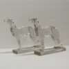 Viking Glass Borzoi Bookends 1