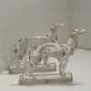Viking Glass Borzoi Bookends