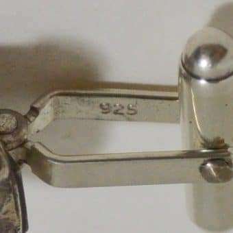 Vincent Simone Sterling Silver Bulldog Cufflinks Silver 925