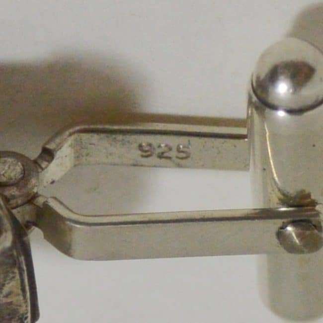 Vincent Simone Sterling Silver Bulldog Cufflinks Silver 925