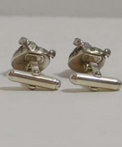 Vincent Simone Sterling Silver Bulldog Cufflinks Back