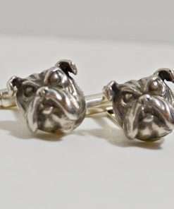 Vincent Simone Sterling Silver Bulldog Cufflinks