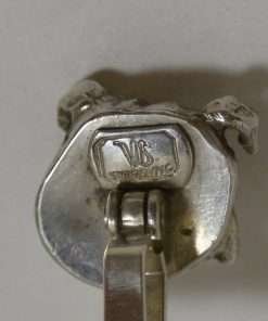 Vincent Simone Sterling Silver Bulldog Cufflinks Mark