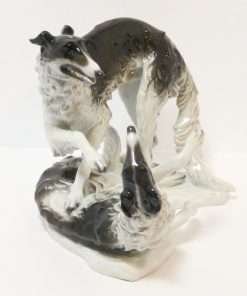 Rosenthal Porcelain Borzoi Dogs Figurine front 2
