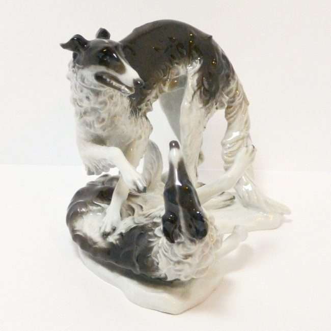 Rosenthal Porcelain Borzoi Dogs Figurine front 2