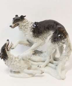 Rosenthal Porcelain Borzoi Dogs Figurine front