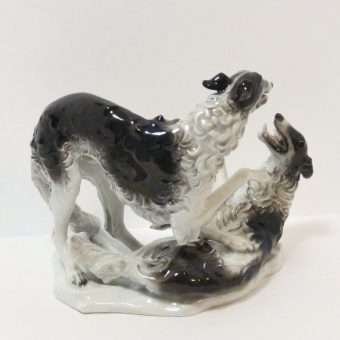 Rosenthal Porcelain Borzoi Dogs Figurine 2