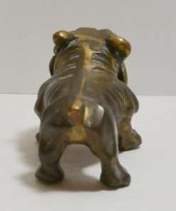 Vintage Brass Bulldog Paperweight Back
