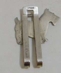 Scottish Terrier Sterling Silver Money Clip back