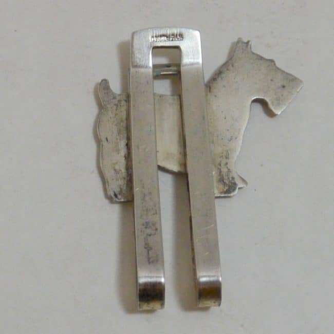 Scottish Terrier Sterling Silver Money Clip back
