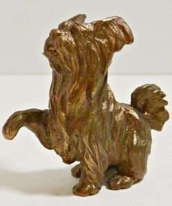 Bronze Yorkshire Terrier Figurine