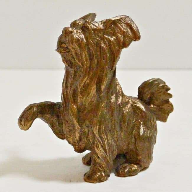 Bronze Yorkshire Terrier Figurine