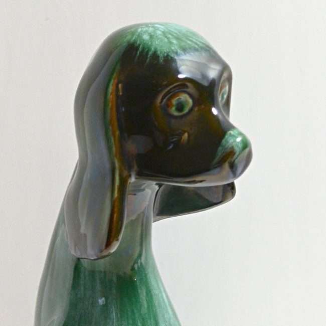 Blue Mountain Pottery Hound Dog Close