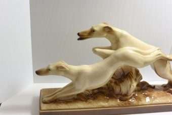 Art Deco Greyhound and Borzoi Running Figurine 9