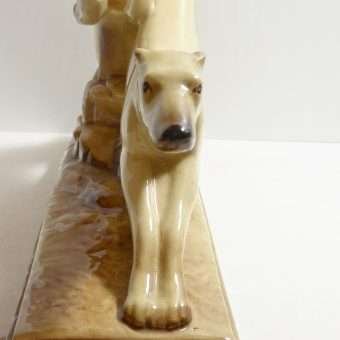 Art Deco Greyhound and Borzoi Running Figurine front