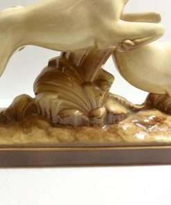 Art Deco Greyhound and Borzoi Running Figurine Close 4