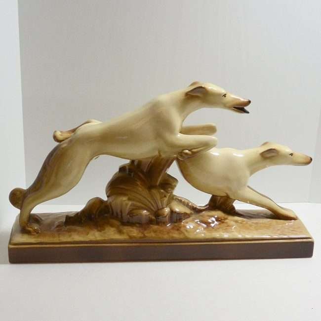 Art Deco Greyhound and Borzoi Running Figurine 2