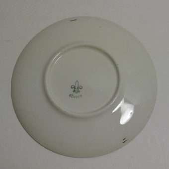 Antique Sevres Greyhound/Whippet Portrait Plate Back